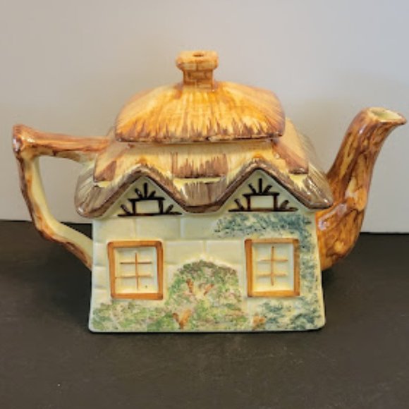 Vintage 1940's Made in England, Set of 3 Keele St. Pottery Teapot, Cream & Sugar - Picture 7 of 12